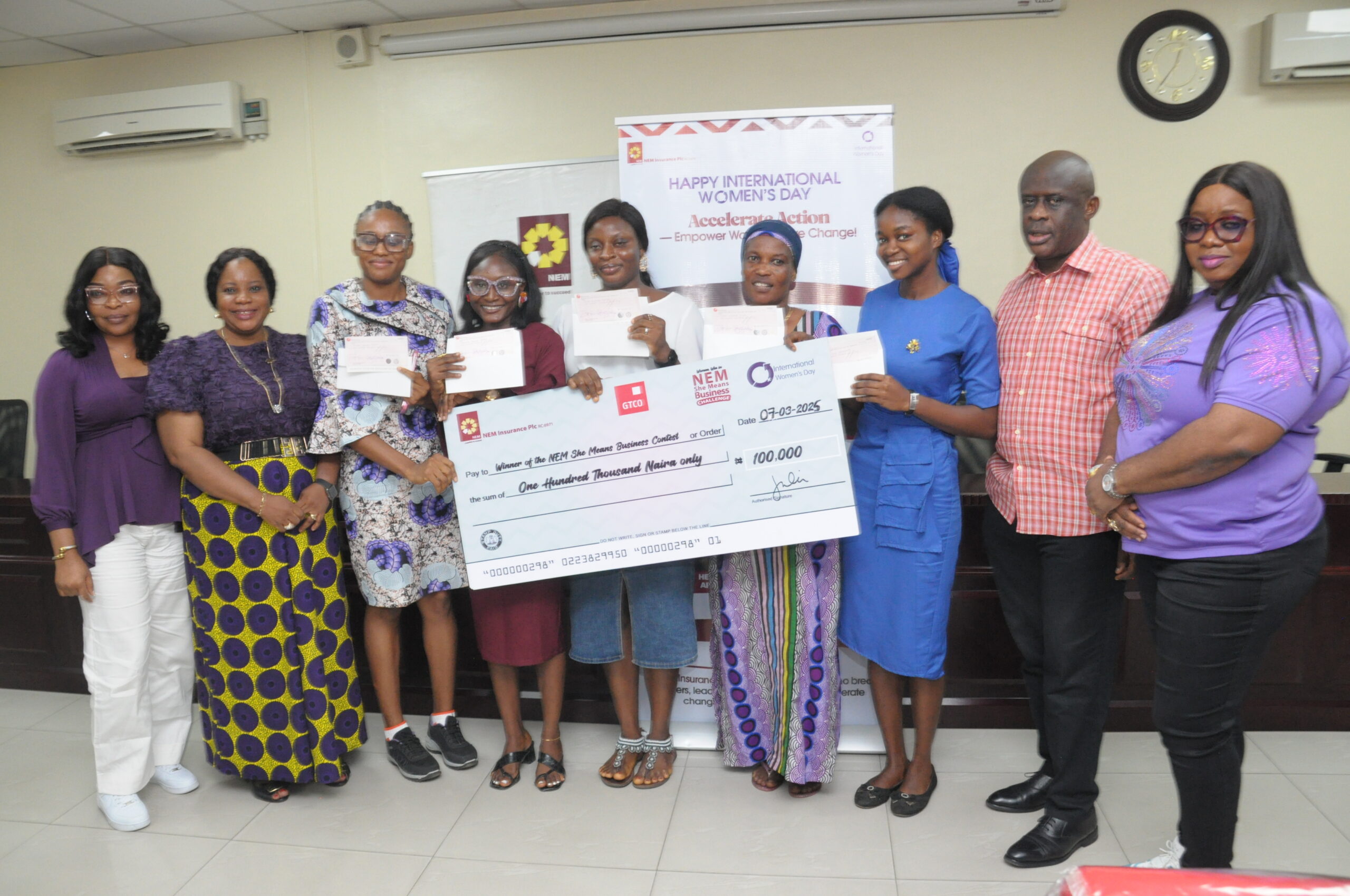 IWD 2025: NEM Insurance delights ladies on 2nd edition of ‘She Means Business’ contest prize presentation