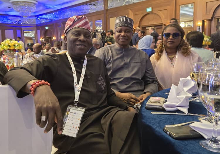 Photo: NCRIB President Oguntade, NIA Chairman Ahmed, CIIN Treasurer Arusiuka at Gala Night ceremony of AIO today in Addis Ababa Ethiopia