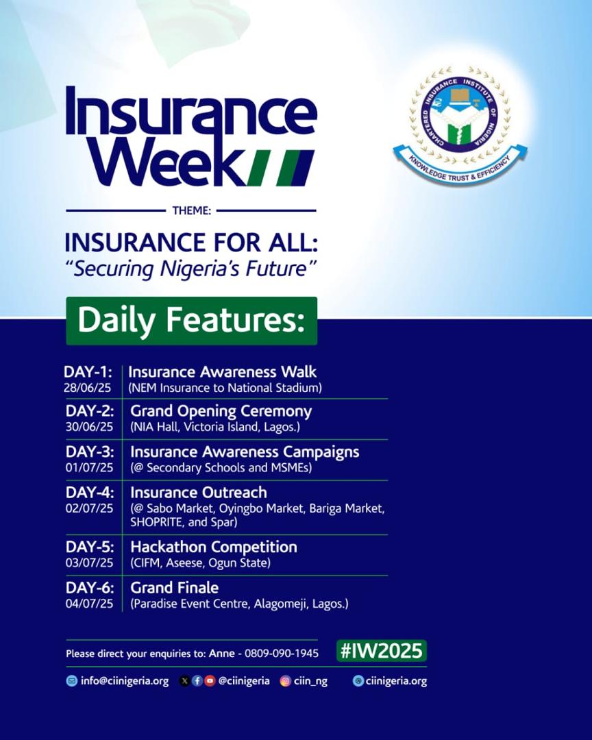 CIIN unveils activities for   insurance week,  packs rewards for Nigerians