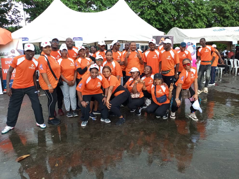 Photo: Employees of Sovereign Trust Insurance at 2025 Insurance Walk today in Lagos