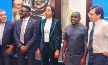 The Director General National Pension Commission Ms. Omolola Oloworaran with other dignitaries at the event.