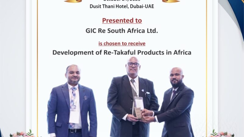 GIC Re South Africa Limited wins Global Takaful Award