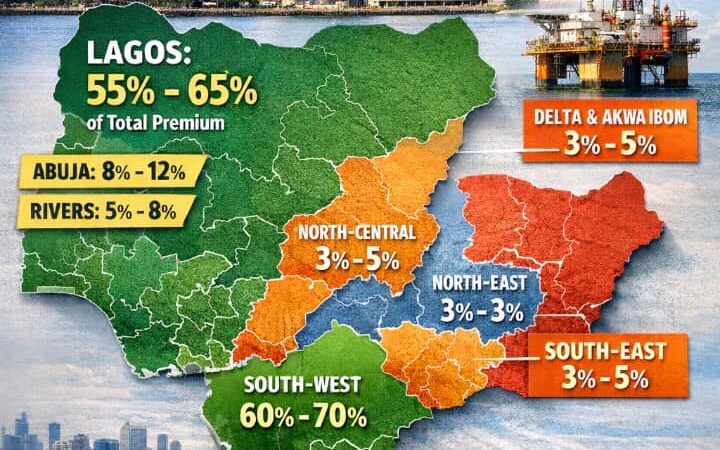 Lagos leads as insurance premium generation remains skewed across states