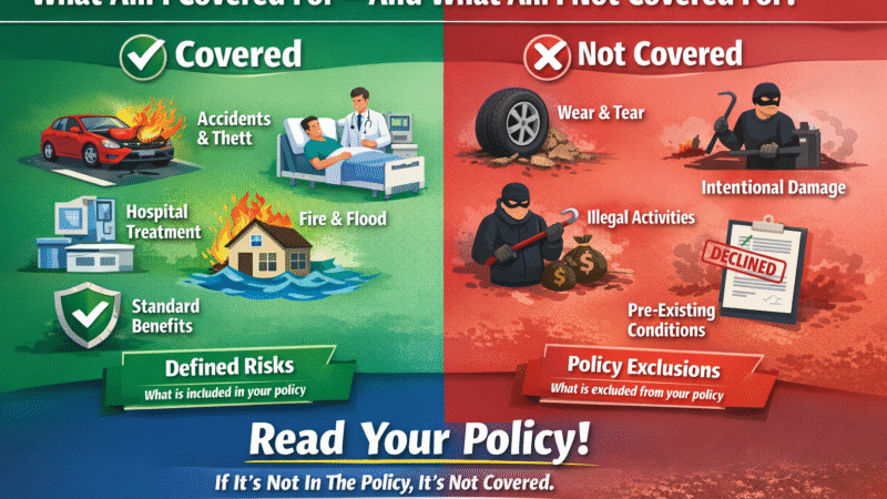 What exactly am I covered for – and what am I not covered for?